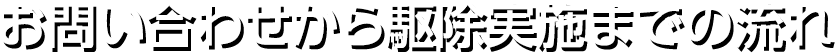 お問い合わせから駆除実行までの流れ