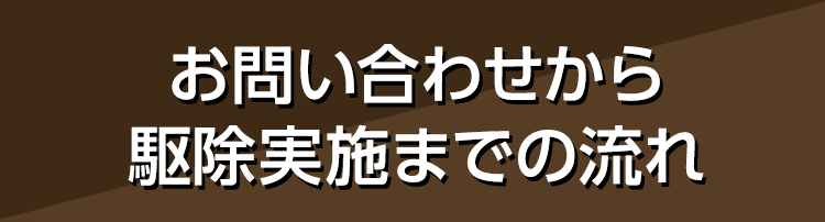 お問い合わせから駆除実行までの流れ